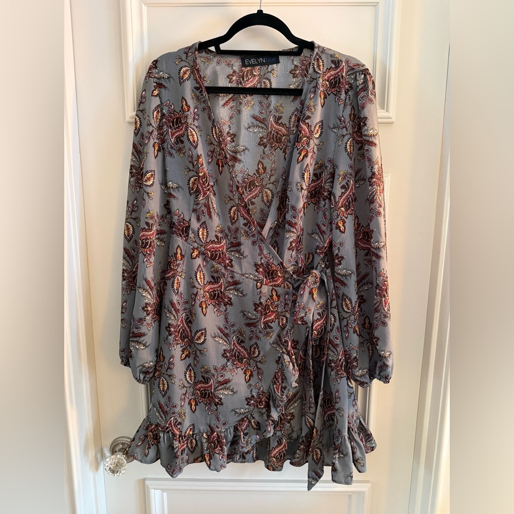 Evelyn Floral Wrap Dress - Like New Condition